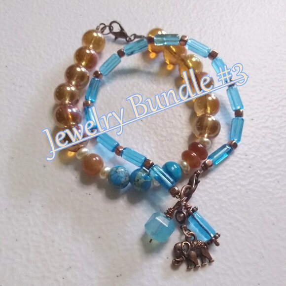 Jewelry Bundle #3: Two Stackable Color Coordinated Bracelets - Joyful Vibes 7.5" - Picture 6 of 11